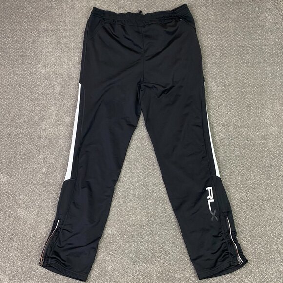 RLX Ralph Lauren Joggers Sweatpants Men's XXL Black Ankle Zip Gym Running Pants - Picture 4 of 16
